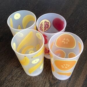 Tupperware Fruit Design Plastic Cups
